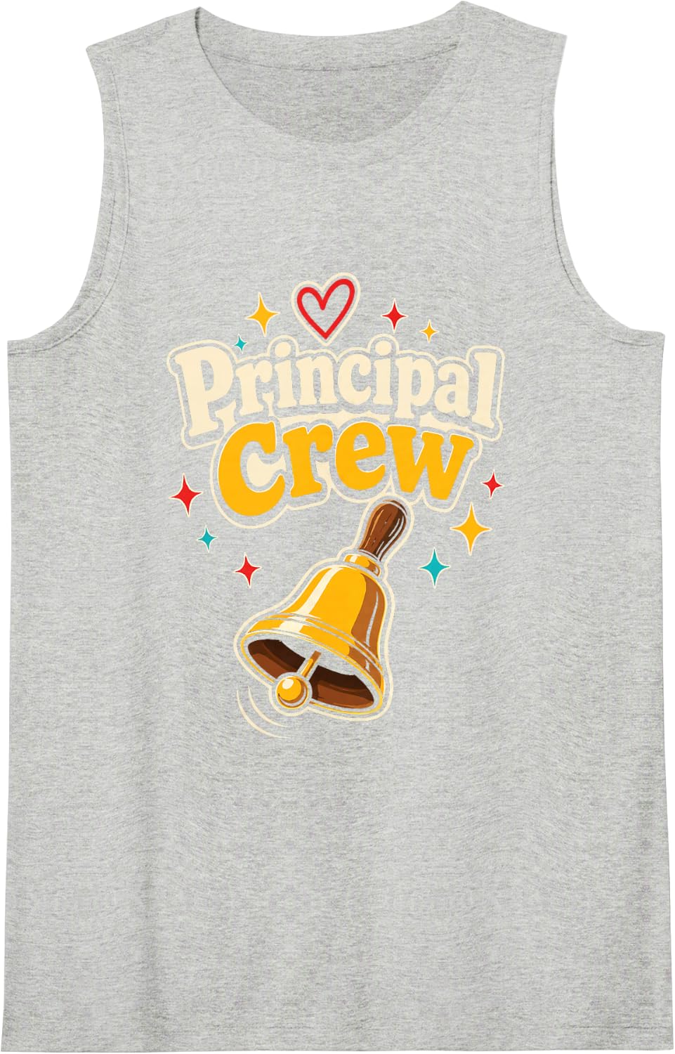 Elementary School Principal Crew Office Staff Squad Sleeveless Tank Top - Heather Grey