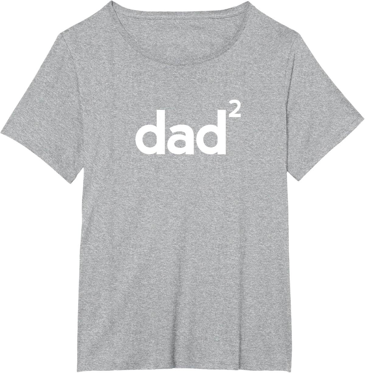 Dad Gifts for Dad | Dad of 2 Two | Gift Fathers Day Math T-Shirt - Heather Grey