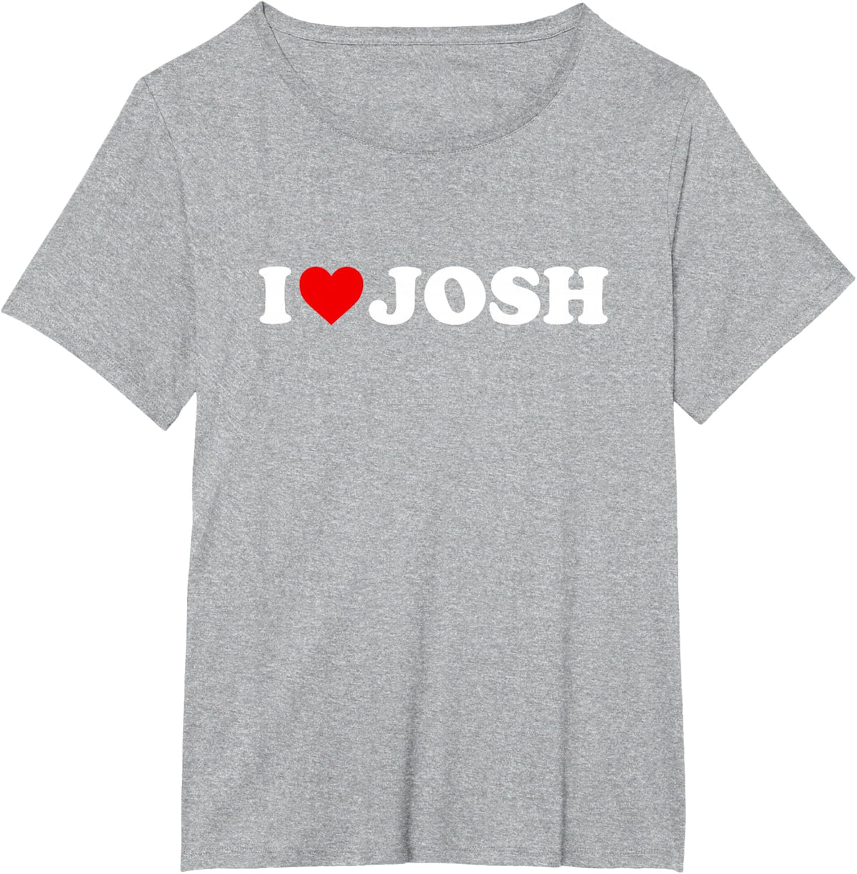 I Love Josh - Heart T-Shirt - Heather Grey