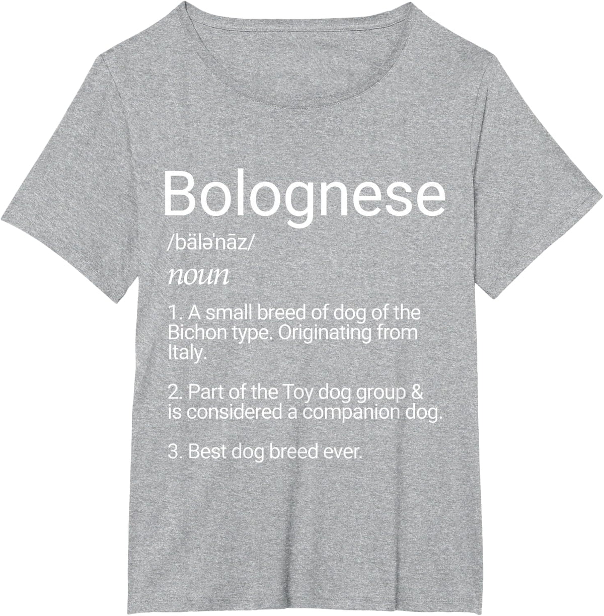 Bolognese Dog Breed Definition T-Shirt - Heather Grey