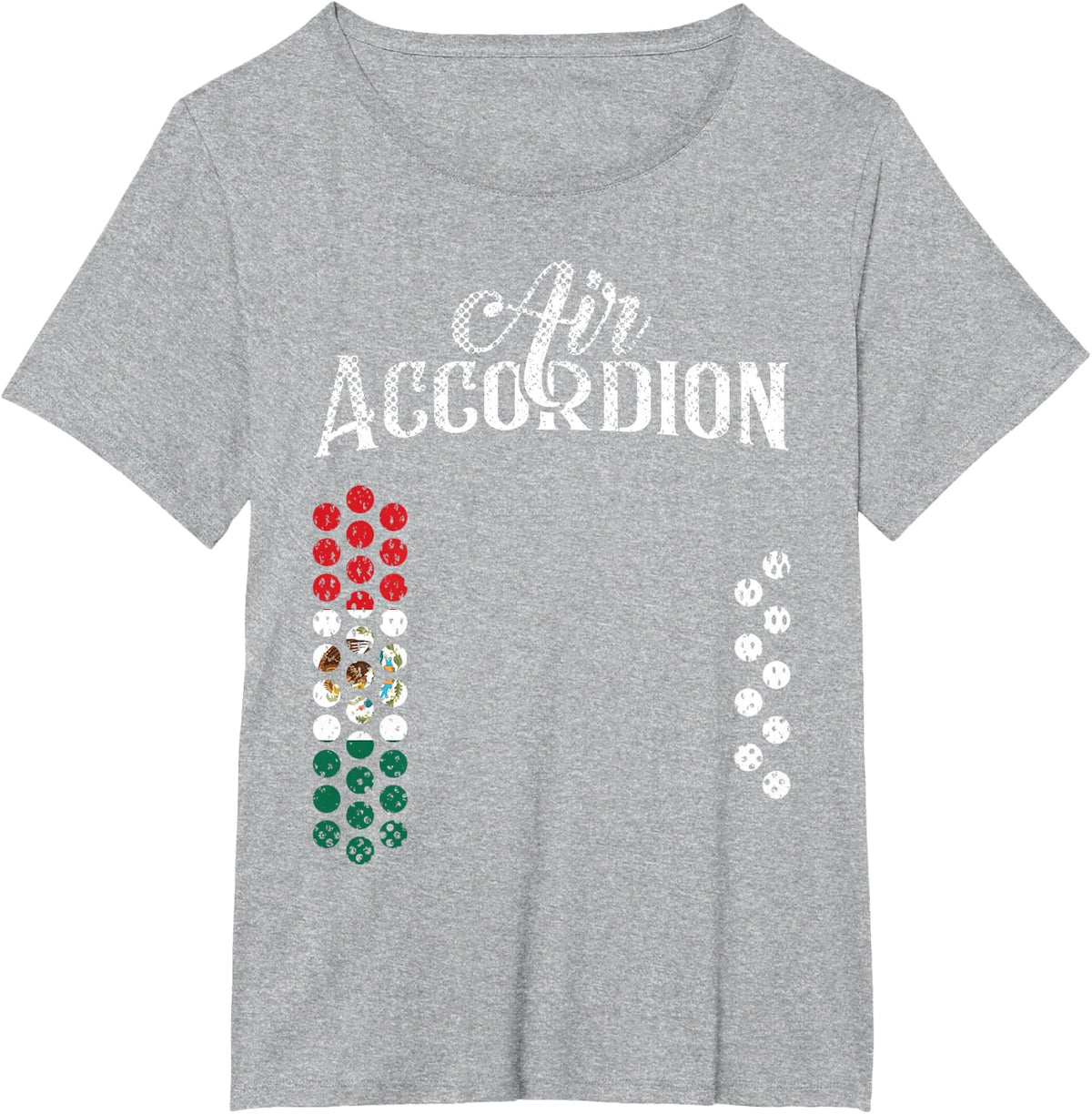 Mexican Flag Air Accordion Flag Of Mexico T Shirt Fiesta T-Shirt - Heather Grey