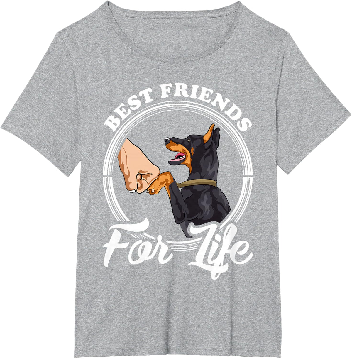 Doberman Pinscher Shirt Funny Doberman Lover T-Shirt - Heather Grey
