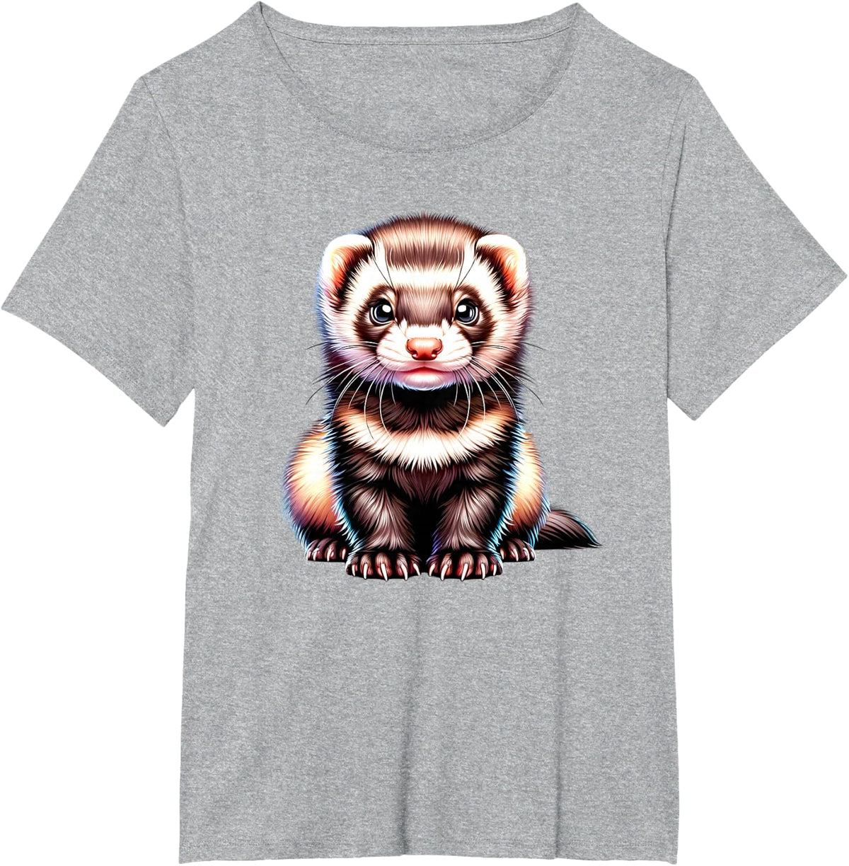 Ferret x Cute Baby Ferret T-Shirt - Heather Grey