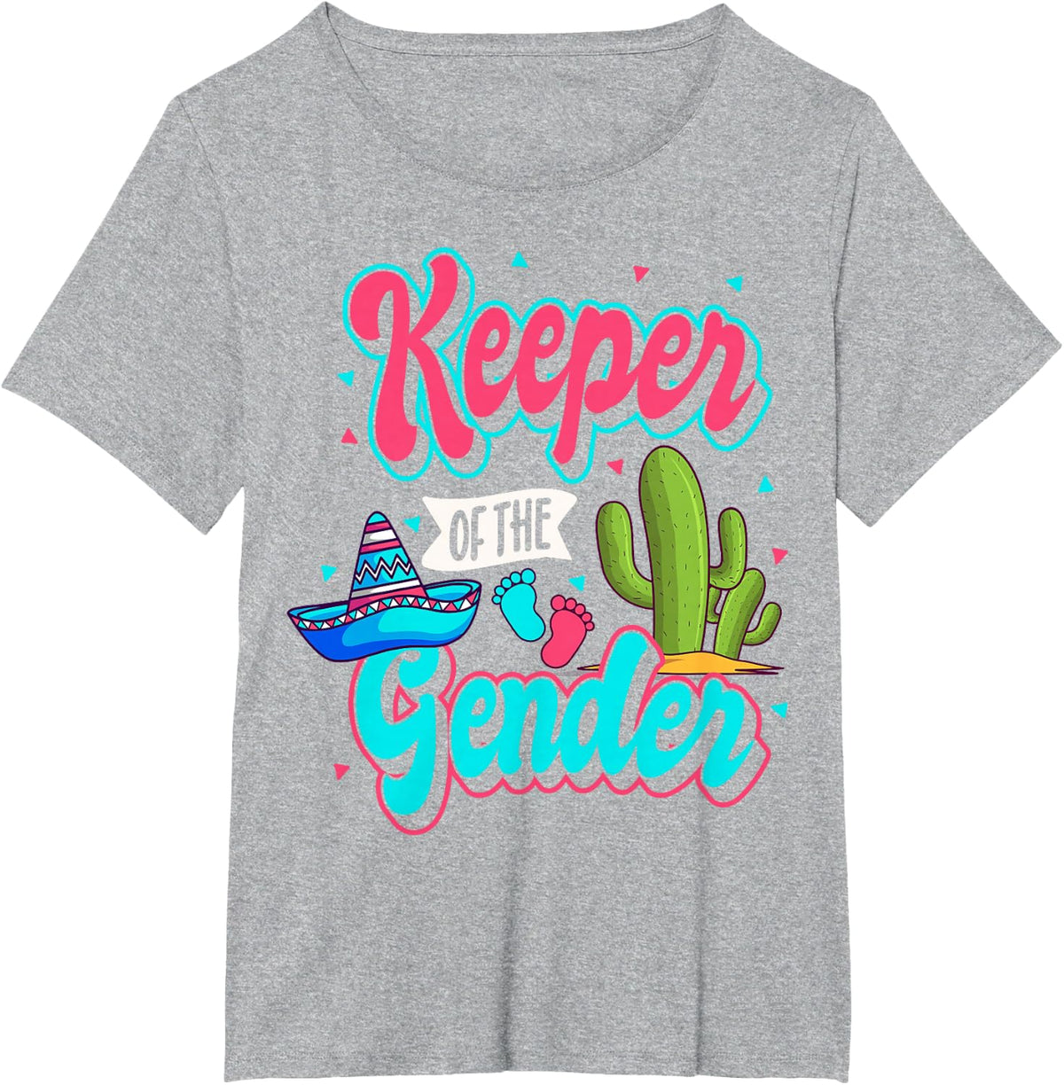 Mexican Gender Reveal Cinco de Mayo Baby Shower Party Fiesta T-Shirt - Heather Grey