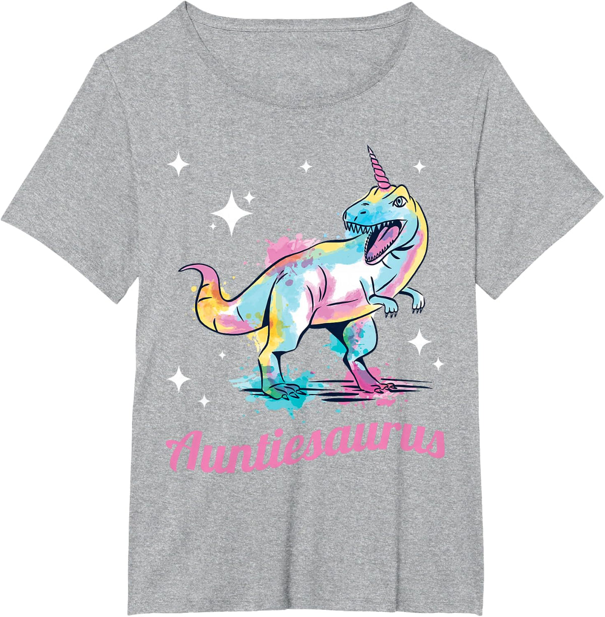 Auntie womans Dinosaur Auntiesaurus for women T-Shirt - Heather Grey