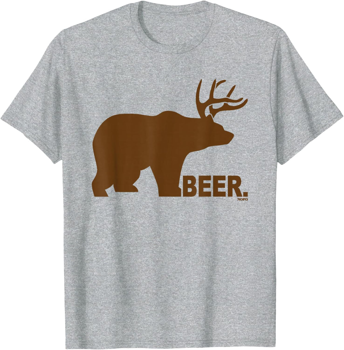Beer, Bear Plus Deer Equals BEER! T-Shirt T-Shirt - Heather Grey