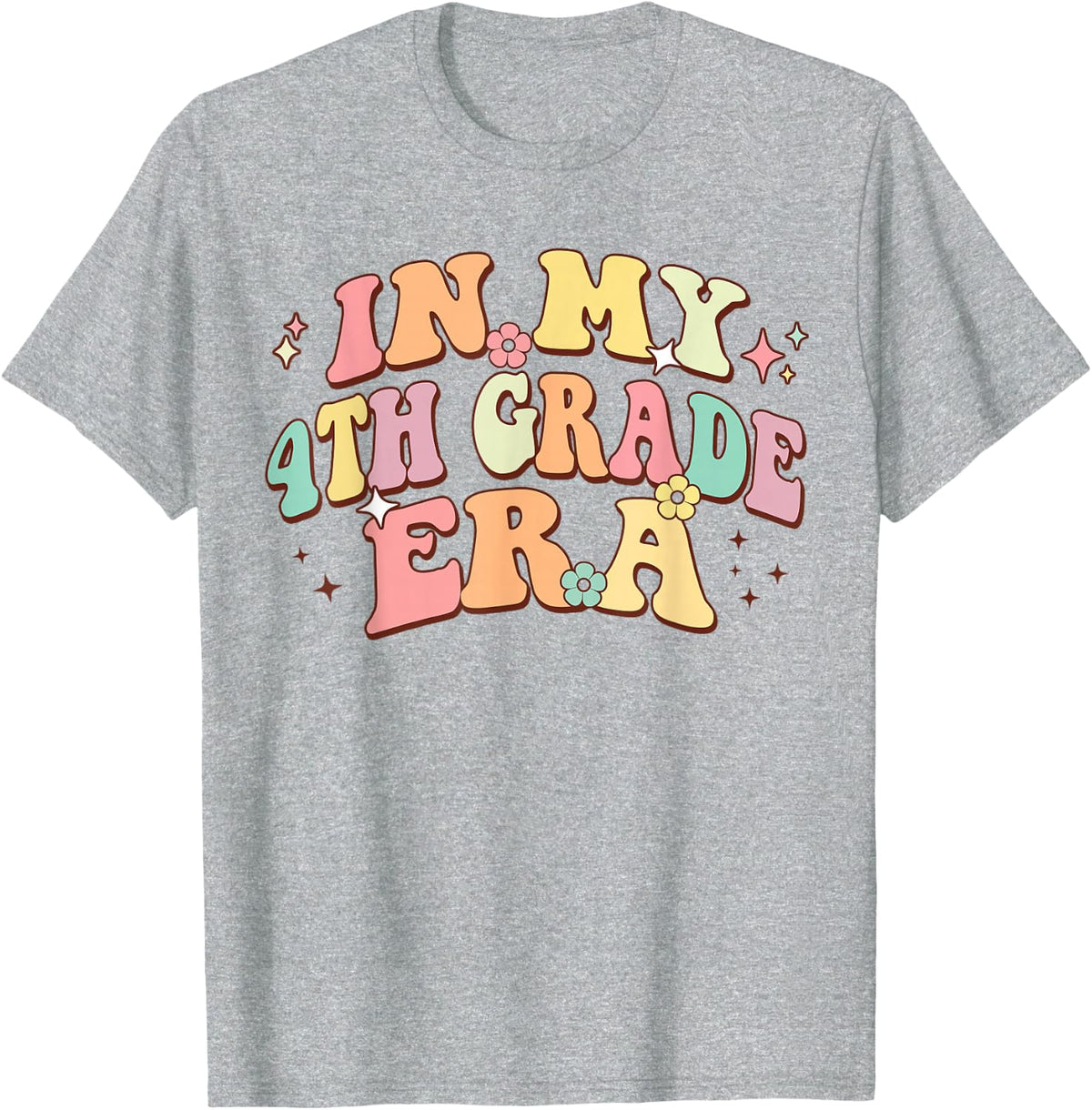 In My Fourth Grade Era Back To School 4th Grade Era Teacher T-Shirt - Heather Grey