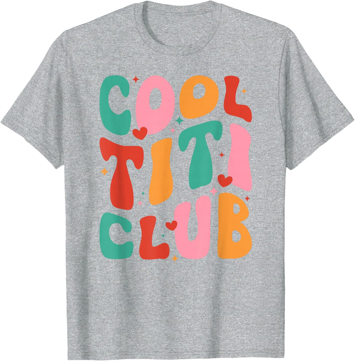 Cool Titi Club Titi Aunt Groovy Titi Auntie T-Shirt - Heather Grey