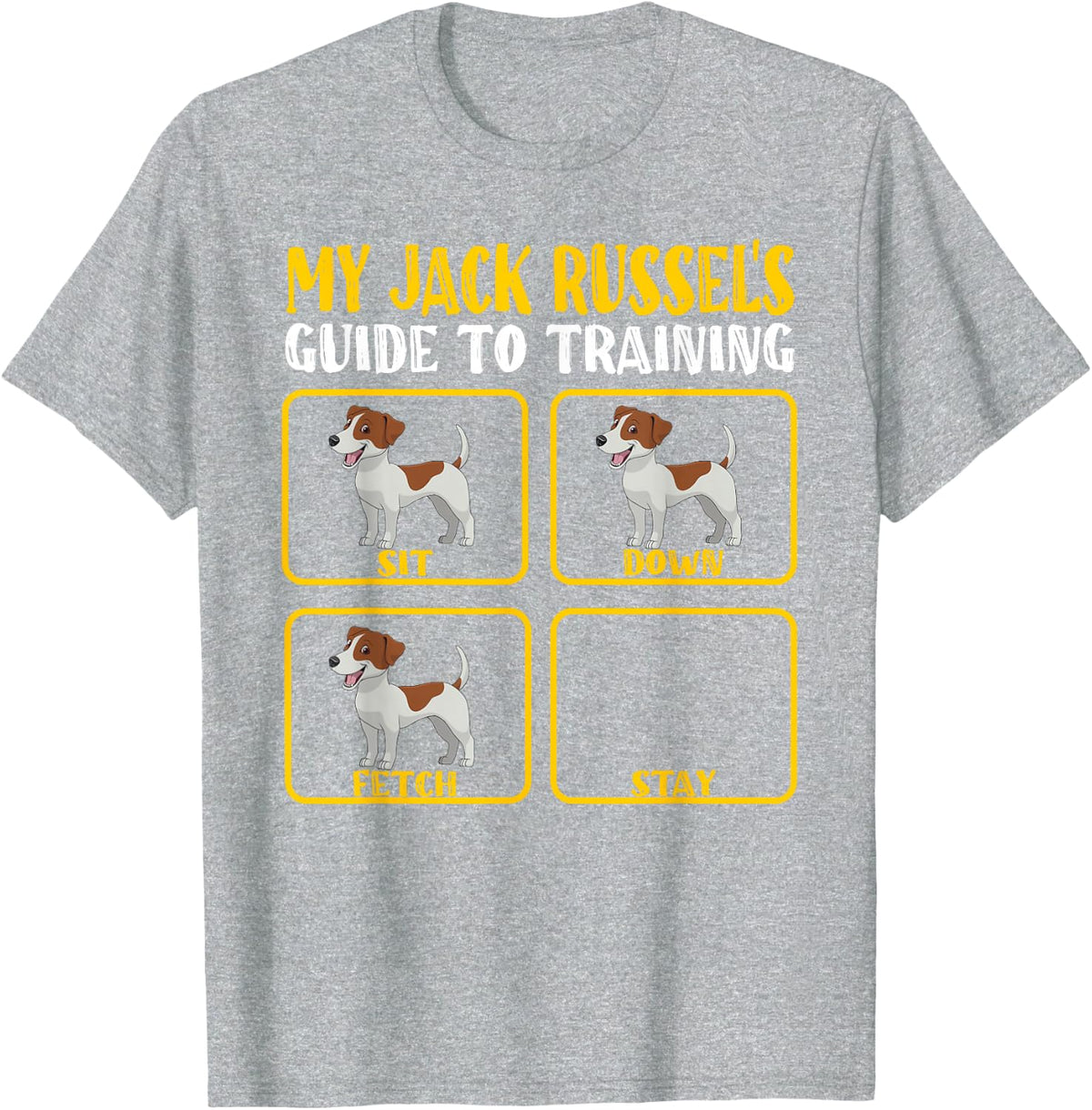 Funny Jack Russel Guide to training jack russel dog mom dad T-Shirt - Heather Grey