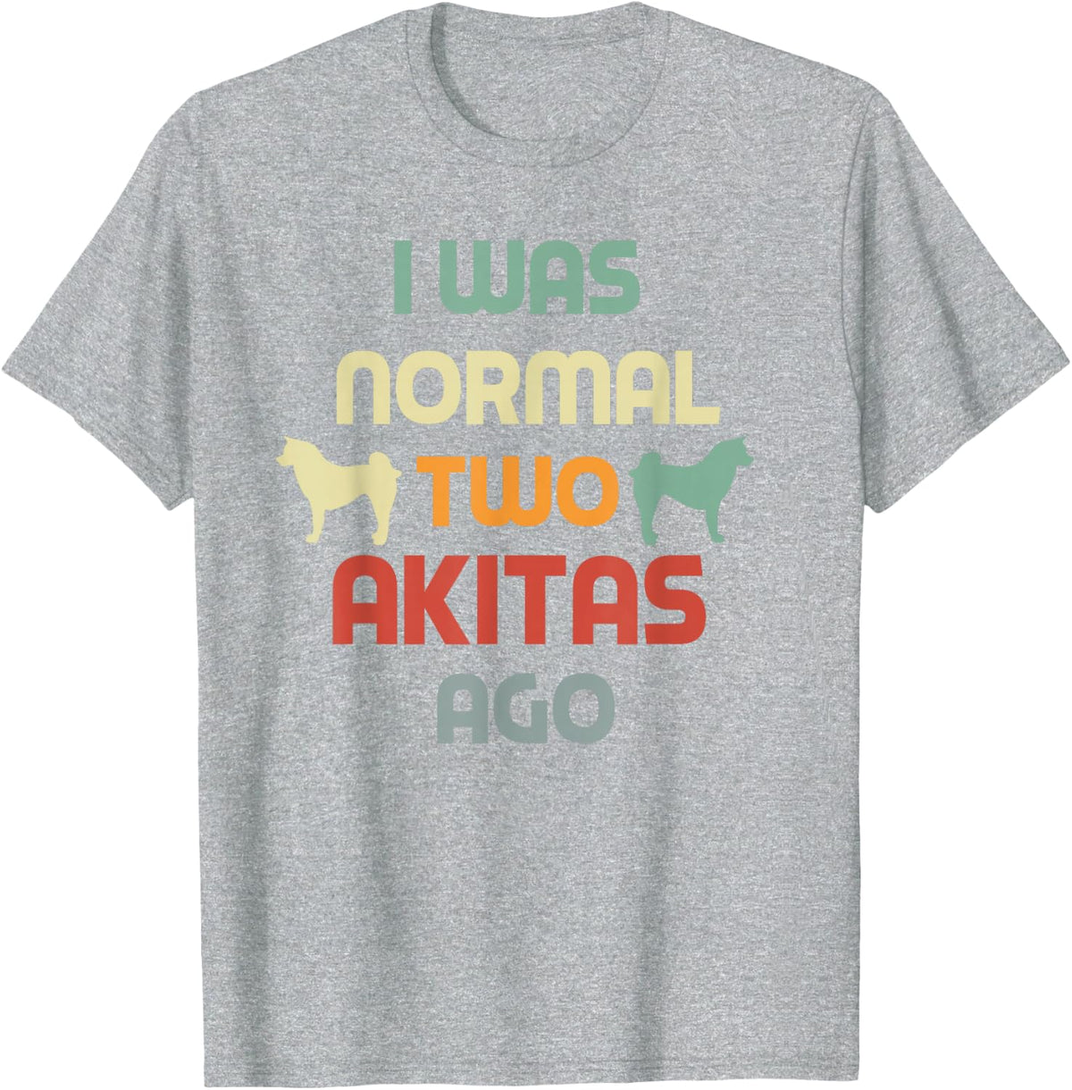 Retro Dog Mom Women Men Kids Funny Akita Lover Owner T-Shirt - Heather Grey