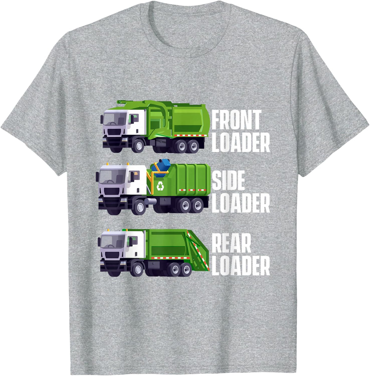 Garbage Trucks - Truck Trash Collector Waste Management T-Shirt - Heather Grey