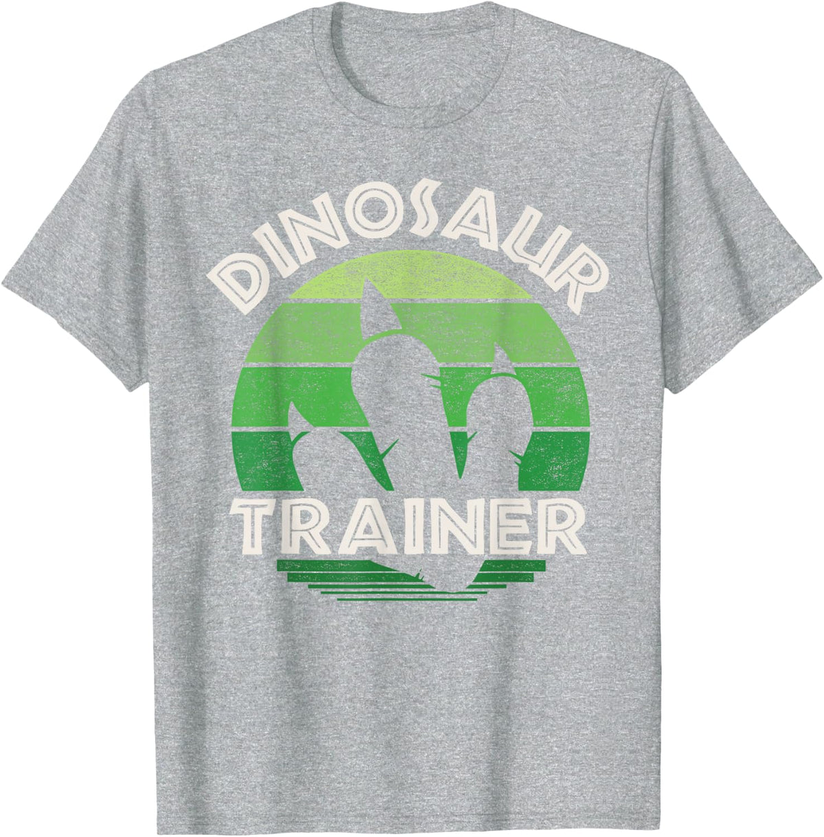 Dinosaur Trainer T-Shirt Funny Dinosaur Patten Gift T-Shirt - Heather Grey