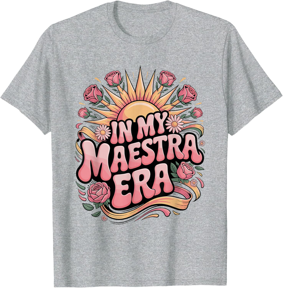 in My Maestra Era Spanish Teacher T-Shirt - Heather Grey