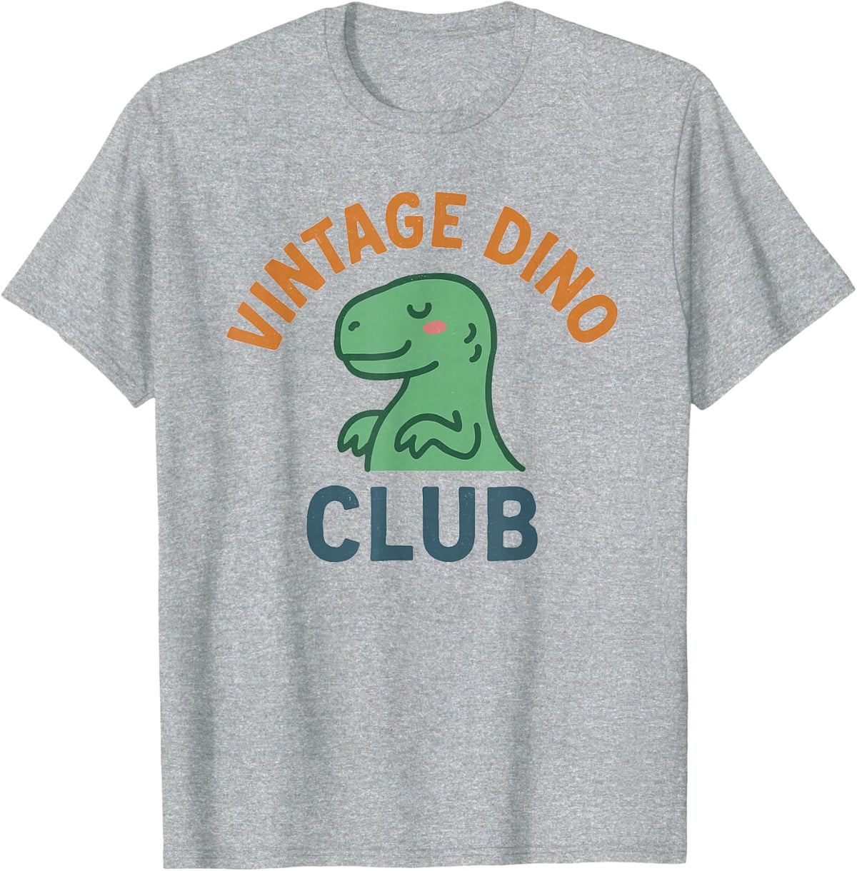 Vintage Dino Club - Dinosaur Lover T-Shirt - Heather Grey