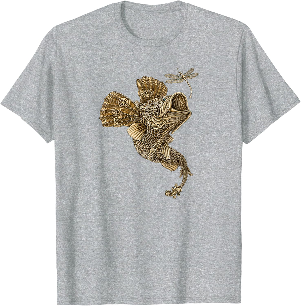 Flying Fish - by Emek Artman T-Shirt - Heather Grey
