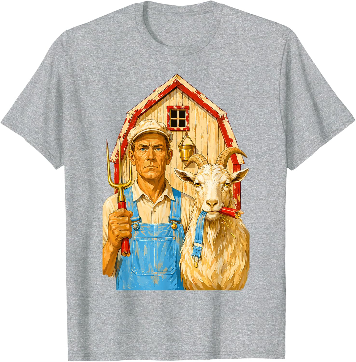 Goat Farmer Funny Homestead Farm Country Life Humor Owner T-Shirt - Heather Grey